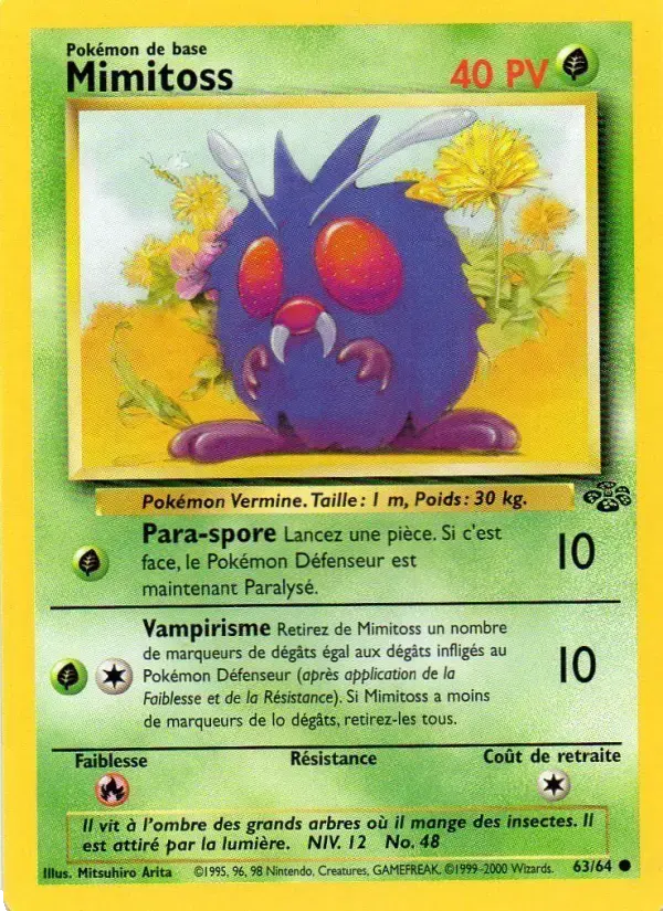 Carte Pokémon Mimitoss #63 — Jungle