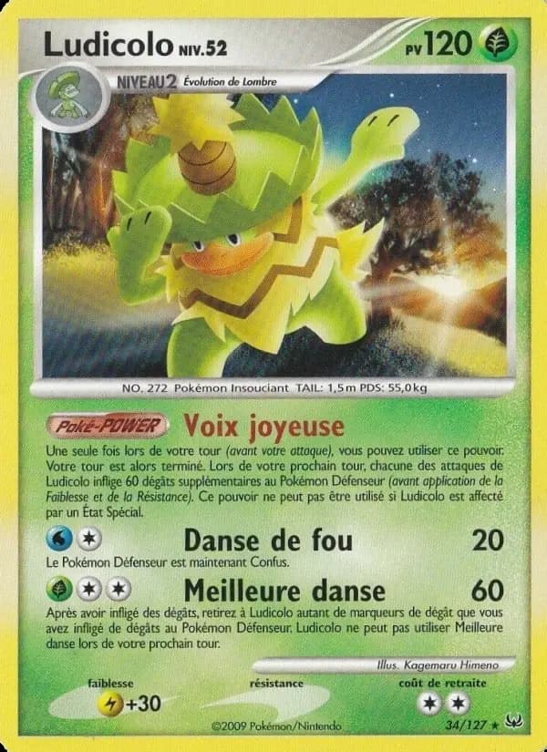 Carte Pokémon Ludicolo #34 — Platine