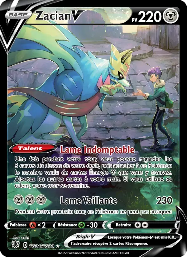 Carte Pokémon Zacian V #TG21 — Astres Radieux