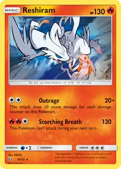 Reshiram #14 — Shining Legends