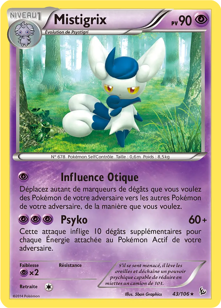 Carte Pokémon Mistigrix #043 Cosmos — Étincelles
