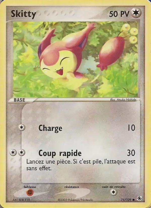 Carte Pokémon Skitty #71 — Rubis & Saphir