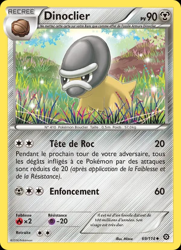 Carte Pokémon Dinoclier #69 — Offensive Vapeur
