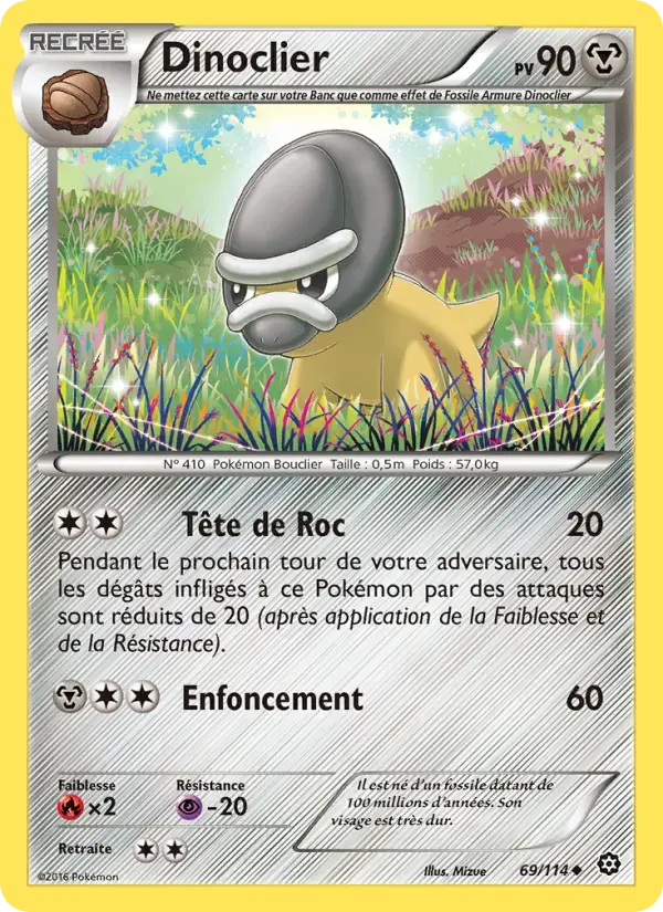 Carte Pokémon Dinoclier #69 — Offensive Vapeur