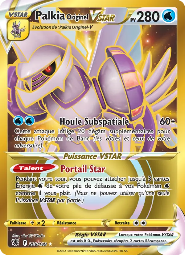 Carte Pokémon Palkia Originel VSTAR #208 — Astres Radieux