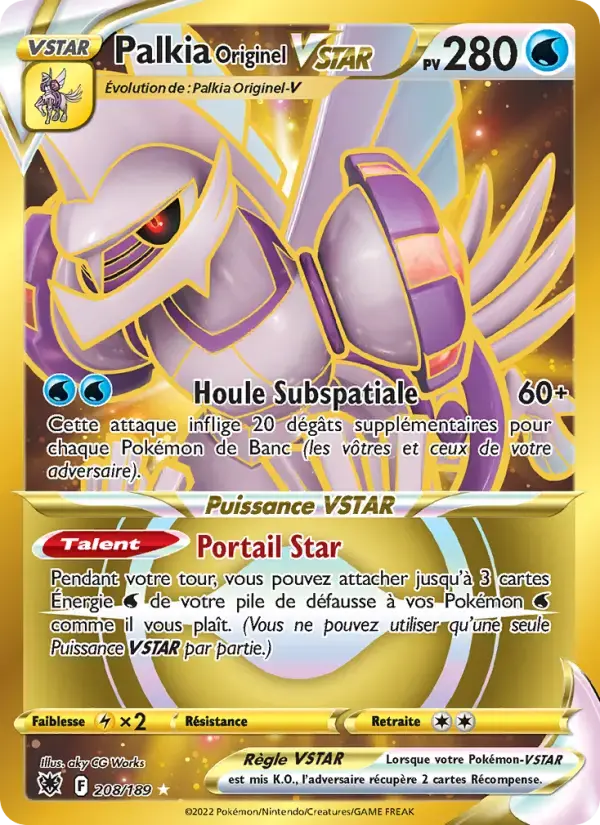 Carte Pokémon Palkia Originel VSTAR #208 — Astres Radieux