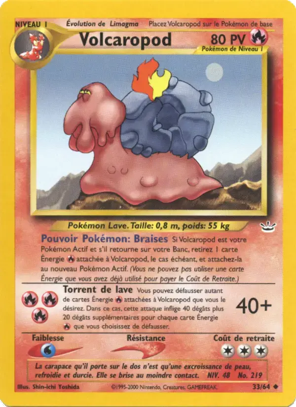 Carte Pokémon Volcaropod #33 — Neo Revelation