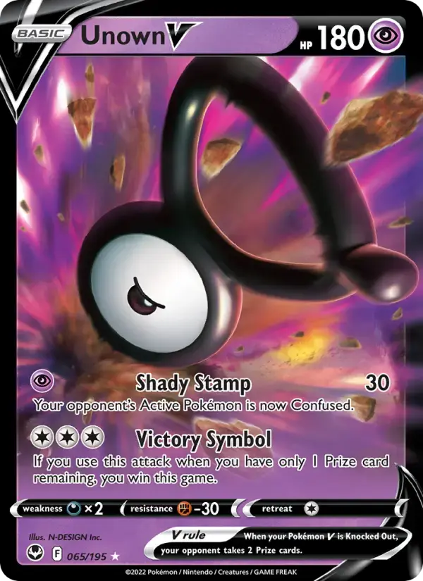 Unown V #065 — Silver Tempest