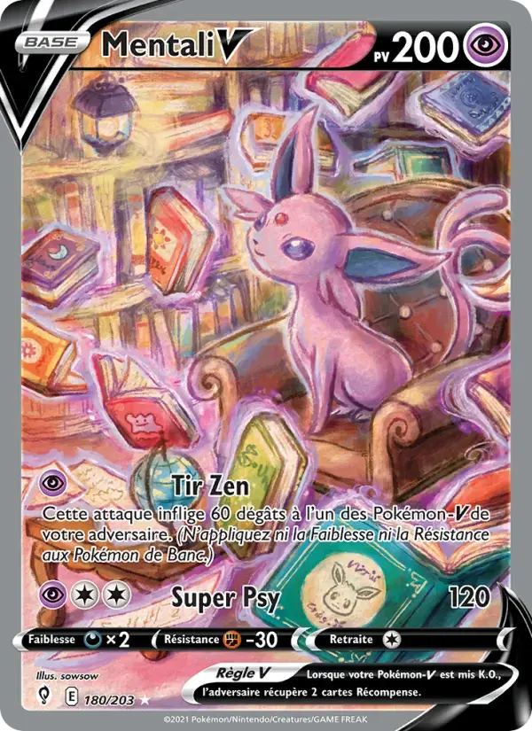 Carte Pokémon Mentali V #180 — Évolution Céleste