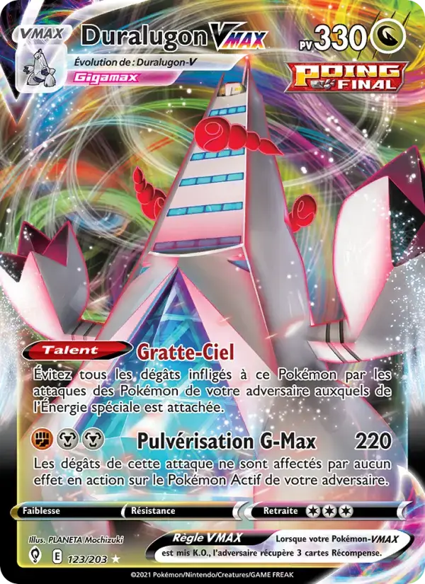 Carte Pokémon Duralugon VMAX #123 — Évolution Céleste