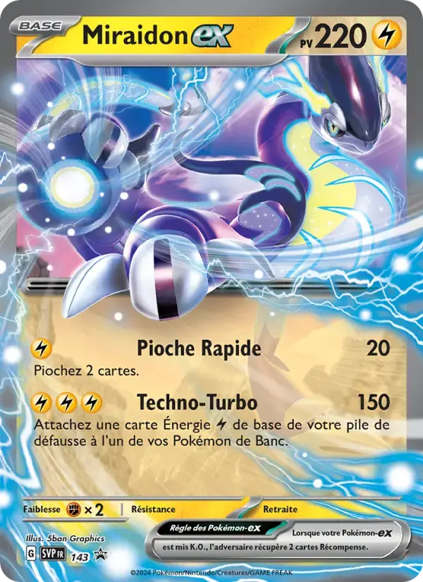Carte Pokémon Miraidon-ex #143 — Promos Écarlate et Violet