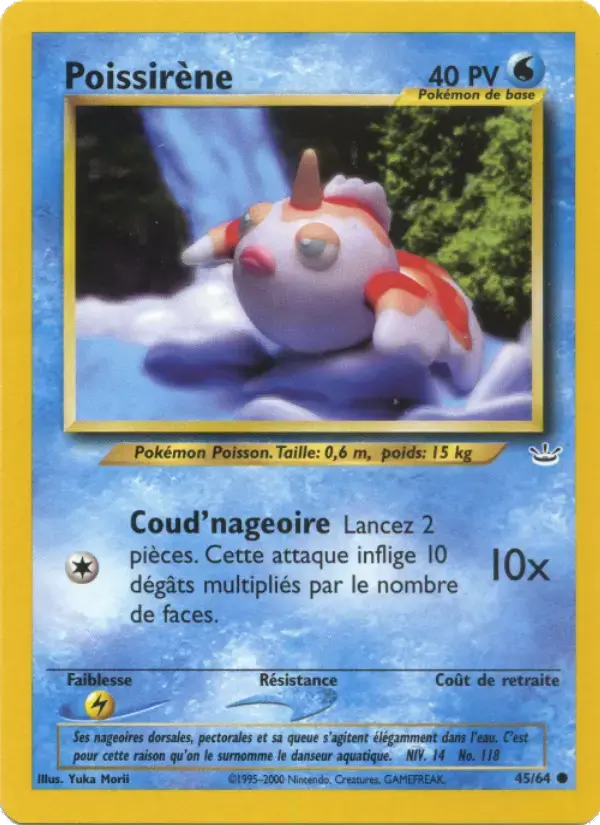 Carte Pokémon Poissirène #45 — Neo Revelation