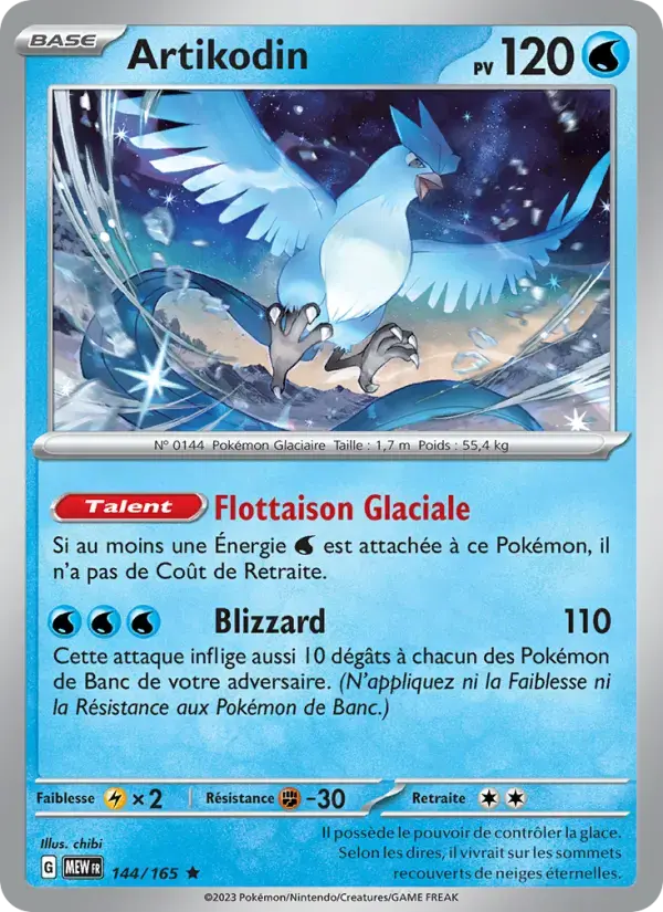 Carte Pokémon Artikodin #144 — Pokémon 151
