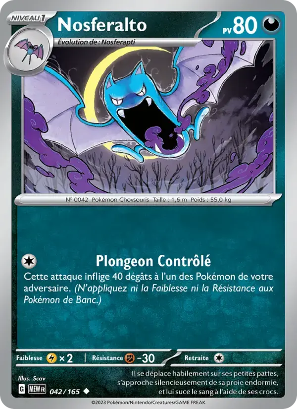 Carte Pokémon Nosferalto #042 — Pokémon 151