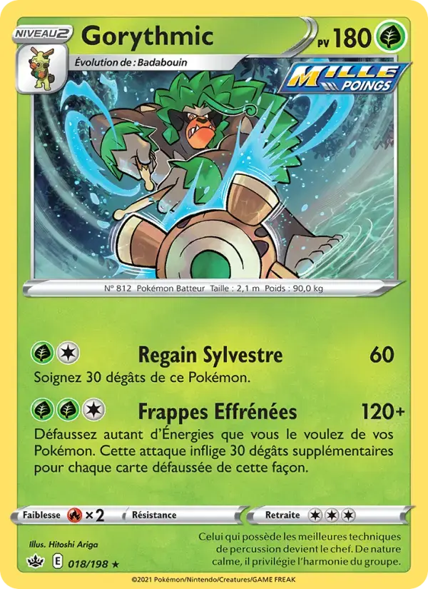 Carte Pokémon Gorythmic #18 — Règne de Glace