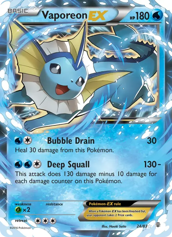 Vaporeon EX #24 — Generations