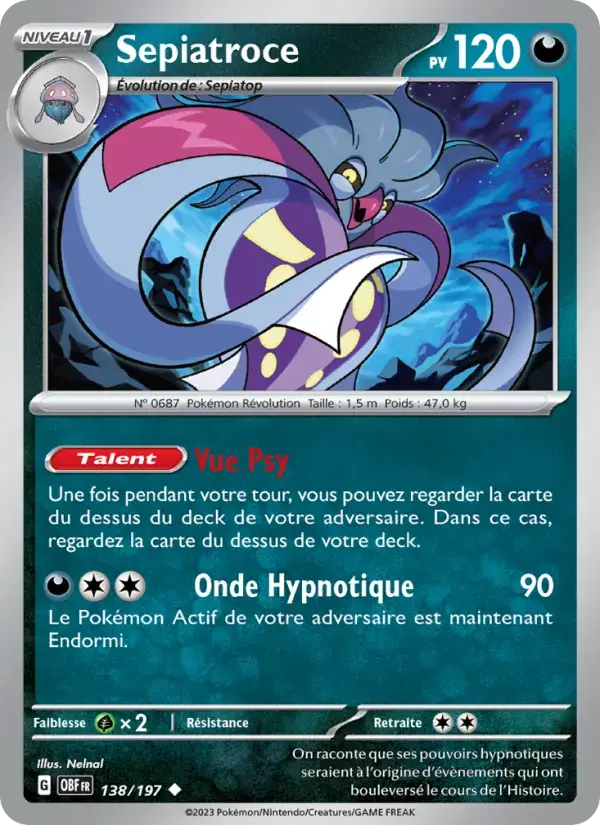 Carte Pokémon Sepiatroce #138 — Flammes Obsidiennes