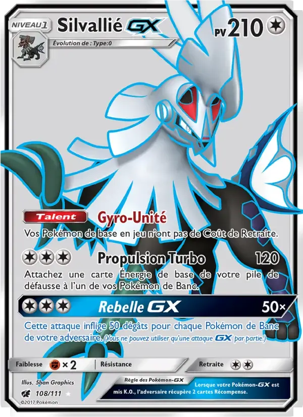 Carte Pokémon Silvallié GX #108 — Invasion Carmin