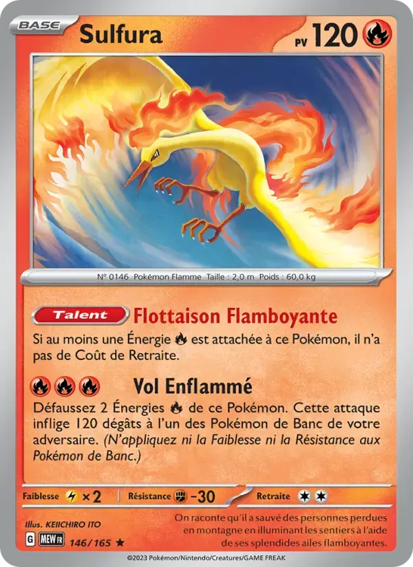 Carte Pokémon Sulfura #146 — Pokémon 151