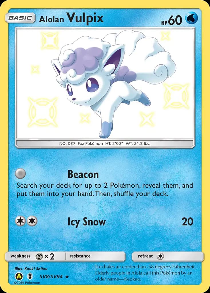 Alolan Vulpix #SV8 — Hidden Fates