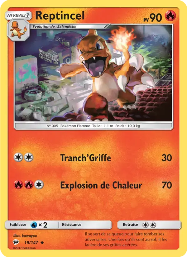 Carte Pokémon Reptincel #19 — Ombres Ardentes