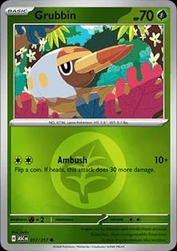 Grubbin #017 Non Holo — Ascended Heroes