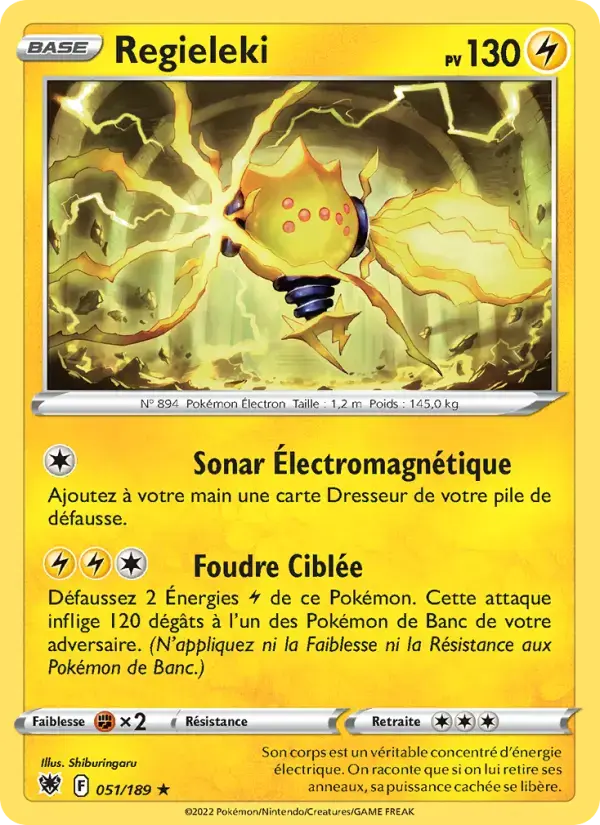 Carte Pokémon Regieleki #051 — Astres Radieux