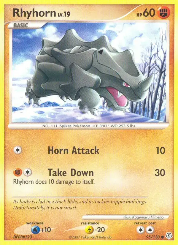 Rhyhorn #95 — Diamond & Pearl