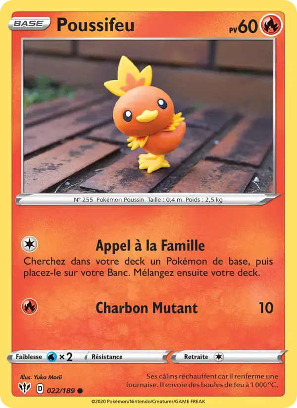 Carte Pokémon Poussifeu #22 — Ténèbres Embrasées