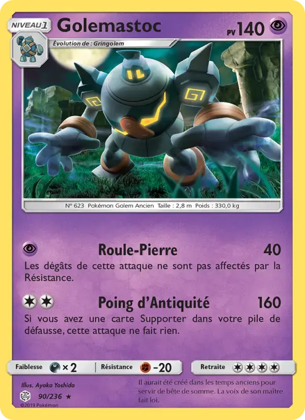 Carte Pokémon Golemastoc #90 — Éclipse Cosmique