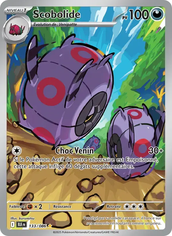 Carte Pokémon Scobolide #133 — Foudre Noire
