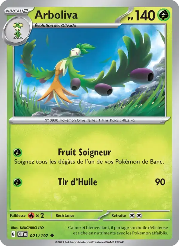 Carte Pokémon Arboliva #021 — Flammes Obsidiennes