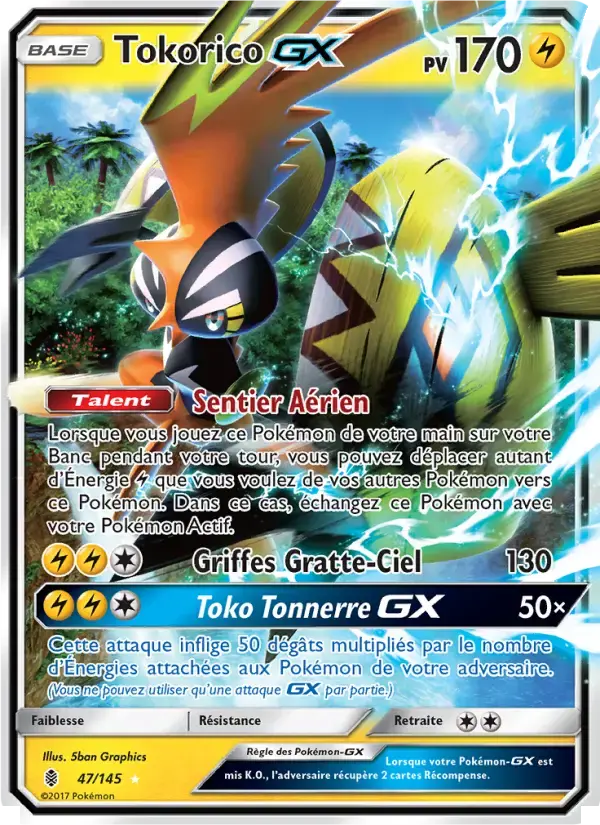 Carte Pokémon Tokorico GX #47 — Gardiens Ascendants