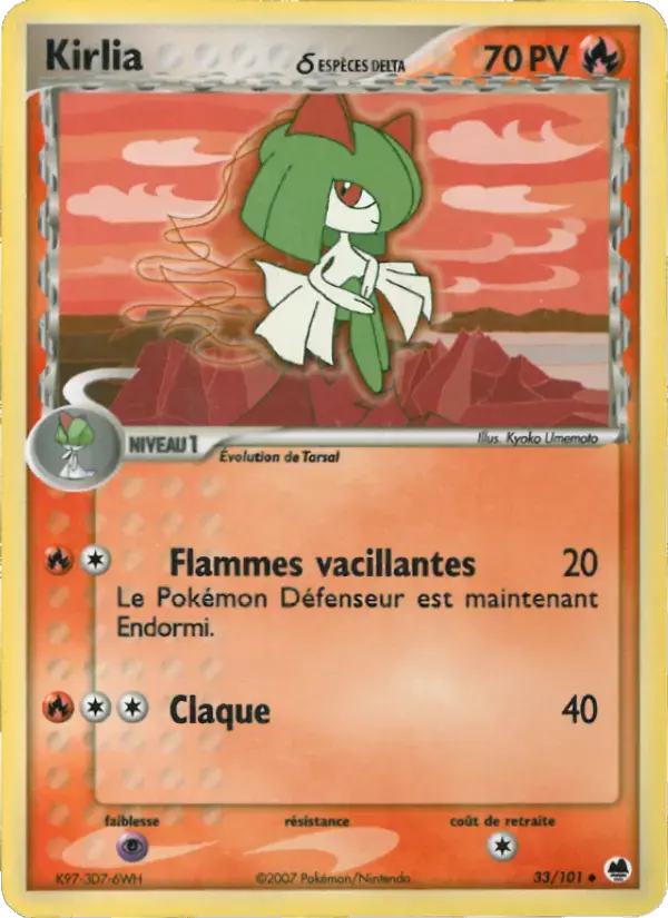 Carte Pokémon Kirlia δ #033 — Île des Dragons