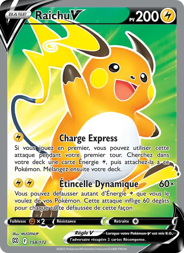 Carte Pokémon Raichu V #158 — Stars Étincelantes