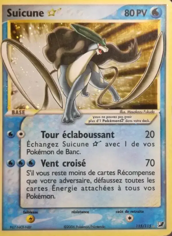 Carte Pokémon Suicune ☆ #115 — Forces Cachées