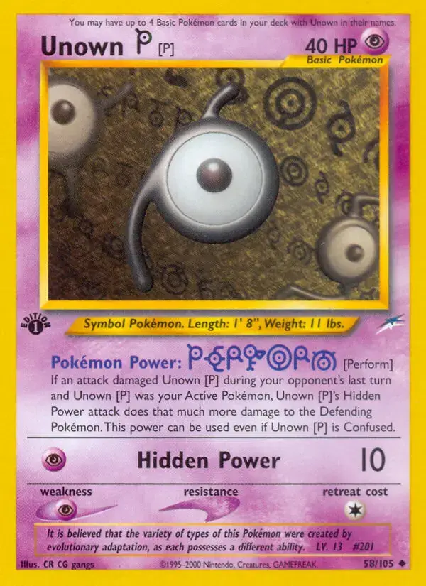 Unown [P] #58 — Neo Destiny