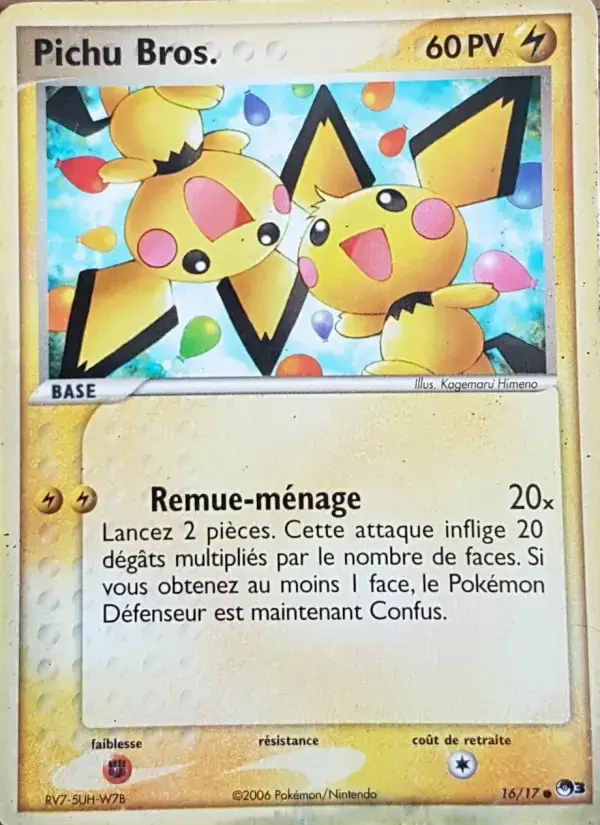 Carte Pokémon Pichu Bros. #16 — POP 3