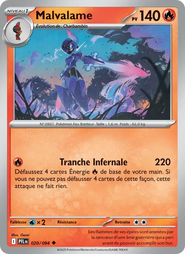 Carte Pokémon Malvalame #020 — Flammes Fantasmagoriques