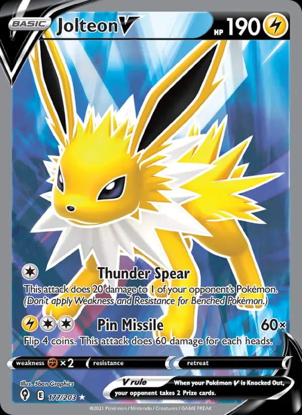 Jolteon V #177 — Evolving Skies