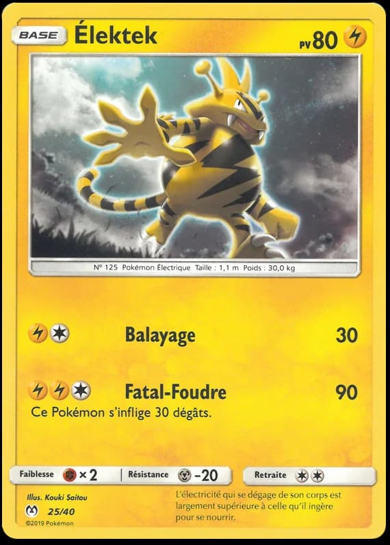 Carte Pokémon Élektek #25 — 2019 Promo McDonald's