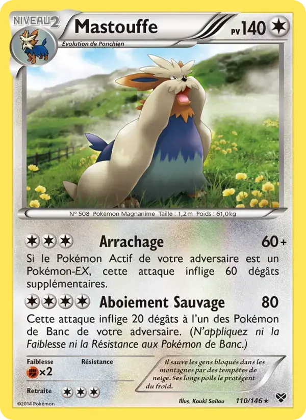 Carte Pokémon Mastouffe #110 — XY
