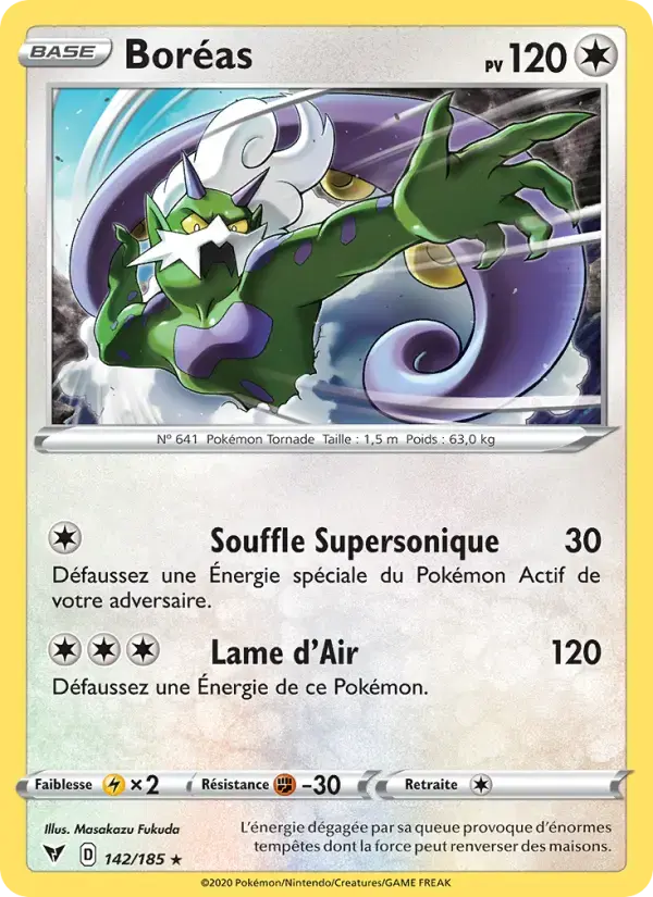 Carte Pokémon Boréas #142 — Voltage Éclatant
