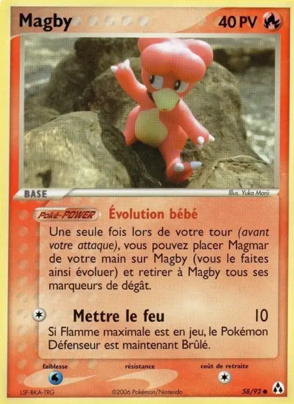 Carte Pokémon Magby #58 — Créateurs de Légendes
