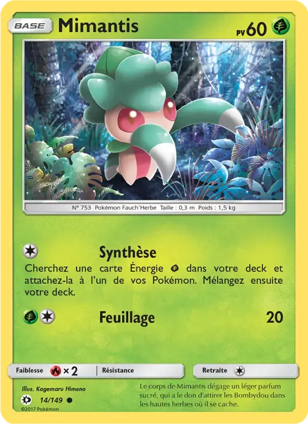 Carte Pokémon Mimantis #14 — Soleil et Lune