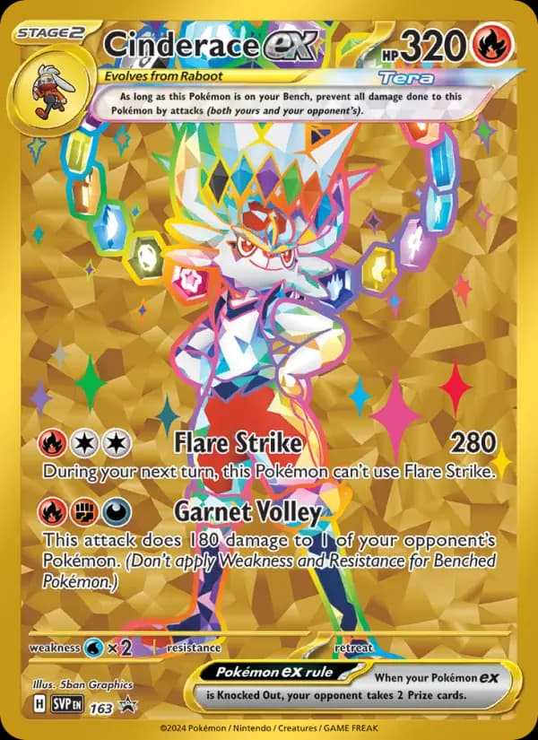 Cinderace ex #163 — Scarlet & Violet Promos