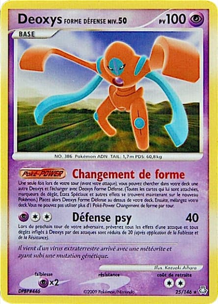 Carte Pokémon Deoxys Forme Défense #25 — Éveil des Légendes