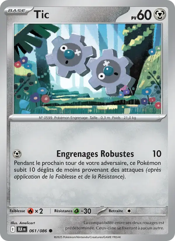 Carte Pokémon Tic #061 — Foudre Noire