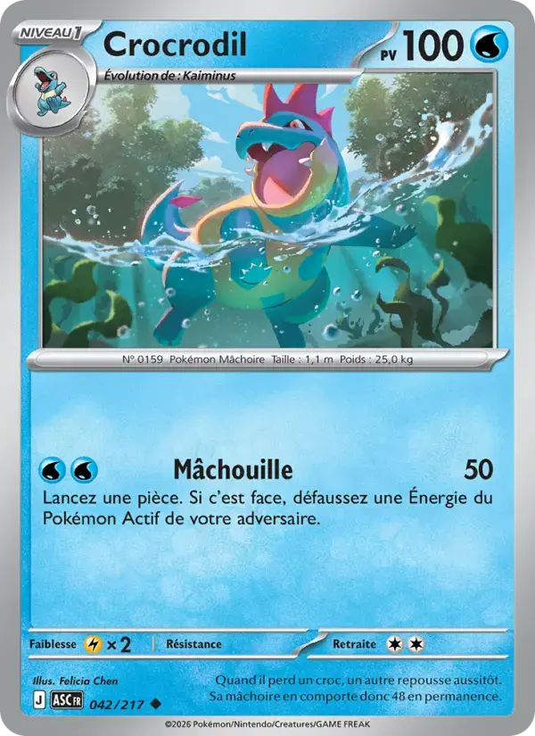 Carte Pokémon Crocrodil #042 — Héros Transcendants