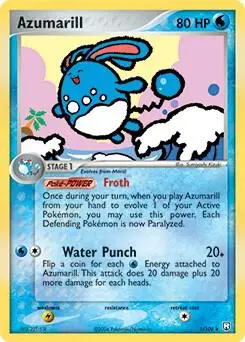 Carte Pokémon Azumarill #001 Non Holo — EX Team Rocket Returns